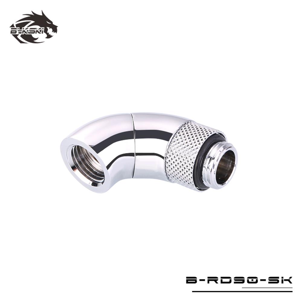 Bykski 90 Degree Extend Elbow Rotatable Fitting Connector B-RD90-EXJ30 Silver